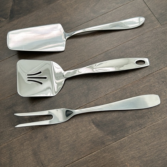 Kitchen Cooking Utensil Set, Stainless Steel High Quality Tools, Food Prep Serve - Picture 4 of 6